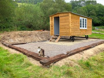 Exterior view. cat is optional