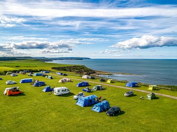 Camping Field at Crows Nest with sea views.