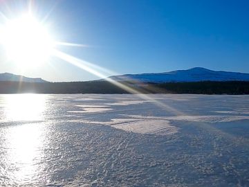 Frozen lake