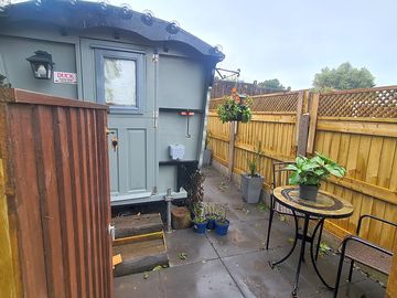 Blue bell shepherd's hut
