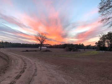 Sunset view over the barn