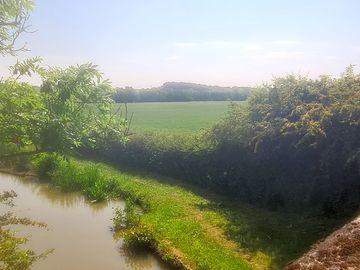View of the canal towpath from elkington bridge