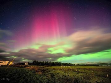 Northern lights which can be seen from the park.
