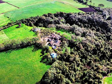 Aerial view of the farm