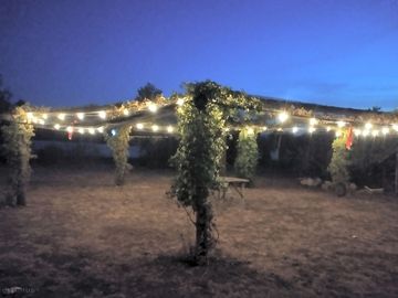 Communal area at night