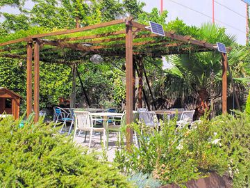 Zona terraza ajardinada