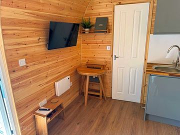 Living area and kitchenette