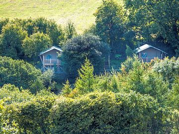 Safari tents from high above