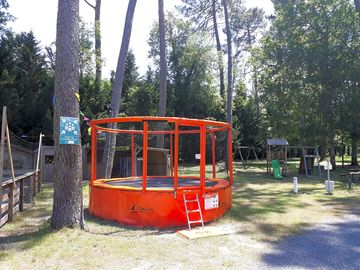 Playground and trampoline