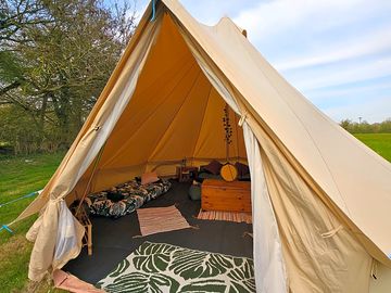 Entrance to the bell tent