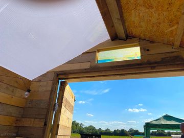 Our shower in a shed