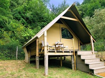 Safari tent exterior