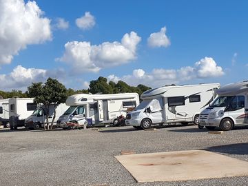 Pitches on a sunny day