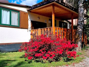 Static caravan entrance