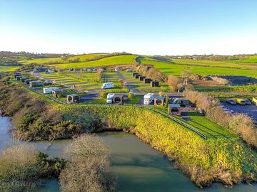 The campsite from above
