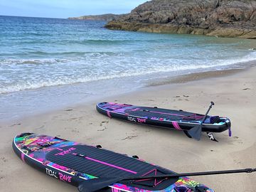 Next bay we paddled round to. had beech to ourselfs