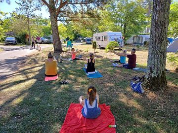 Yoga on pitches