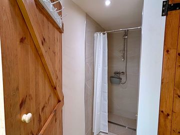 After a day exploring, step into a hot shower!