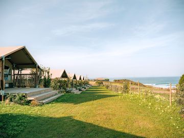 Safari tents with sea views