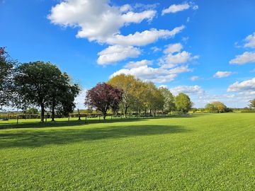 Clarks Farm Camping meadow.  Situated over 6 acres of well maintained grass.