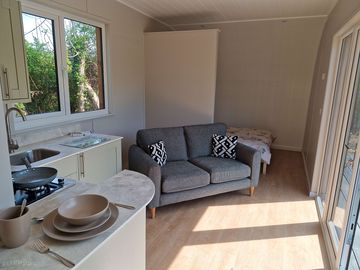 Kitchen and living area