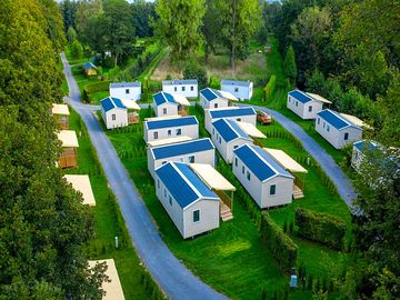 Vue sur les mobil homes tout confort