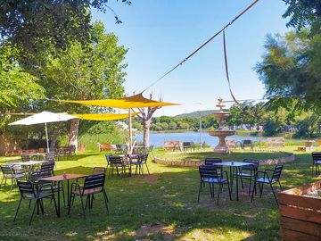Cafe by the lake