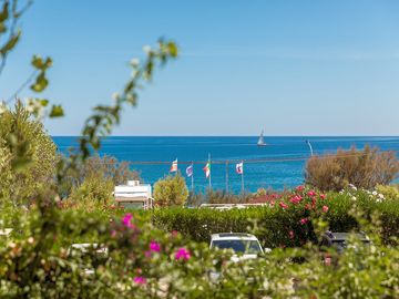 Sea view from campsite