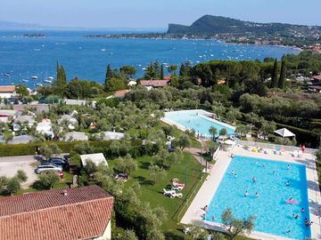 Aerial view of the pool