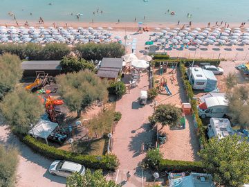 Aerial view of the beach access
