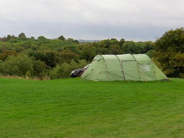 Spacious pitches with rural views