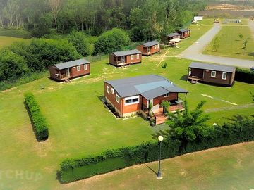 Aerial view of the bungalows