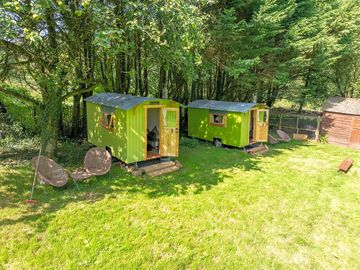 View of the two huts