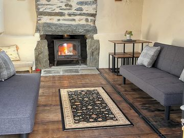 Log fire