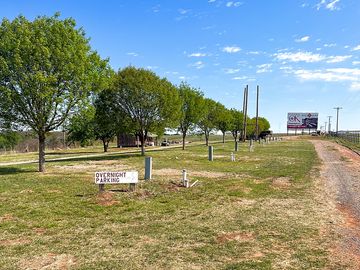 Pull-through sites on grass