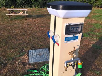Hookup point with water supply and lighting