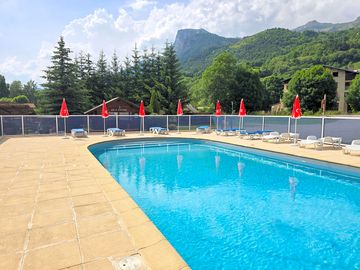 Pool with views of the forest