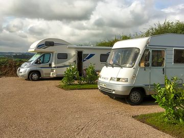 Spacious hardstanding pitches
