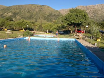 Pool with mountain views