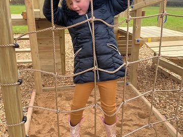 Sand pit and rope climbing