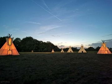 Campsite at night