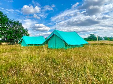 2 ready tents including double bed and mattress. Bedding available on request.