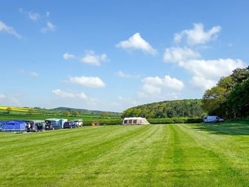View of the field with plenty of space for tents and caravans