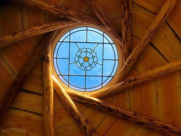 The roof of the roundhouse