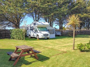 Spacious grass pitches