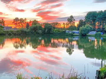 Sunset over the lake
