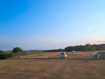 Views towards the south downs at sunset