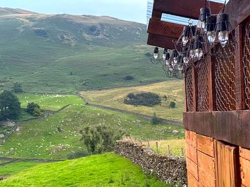 Hot shower with a view