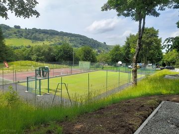 Tennis courts on site