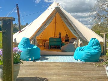 Entrance to the bell tent
